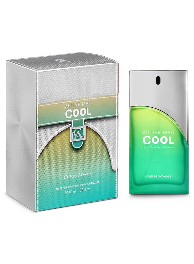 كريس أدمز عطر كريس آدامز أكتيف مان كول أو دو بارفان 100 مل، عطر منعش ورجولي يدوم طويلاً لثقة يومية - Image 1